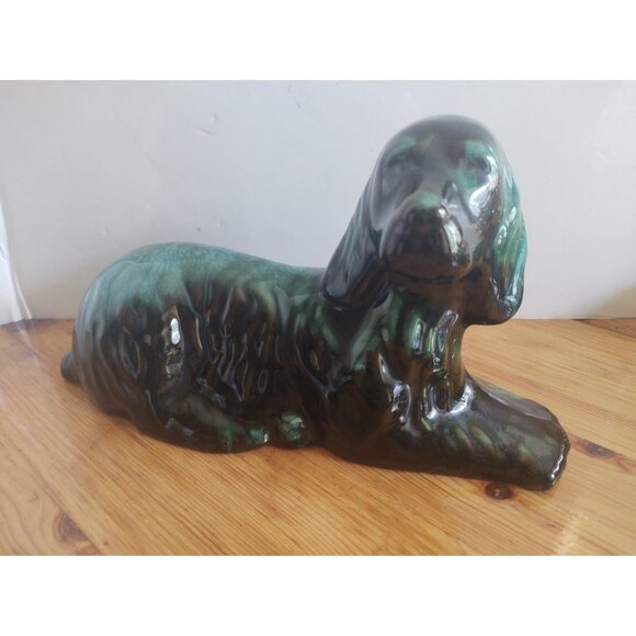 Vintage Blue Mountain Canada Pottery Cocker Spaniel 10" x 5 1/2" tall - Picture 1 of 10